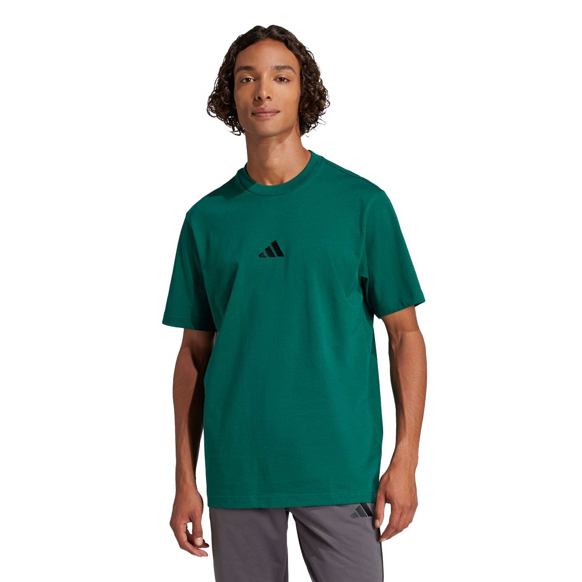 adidas Mens Essentials Small Logo Single Jersey Tee