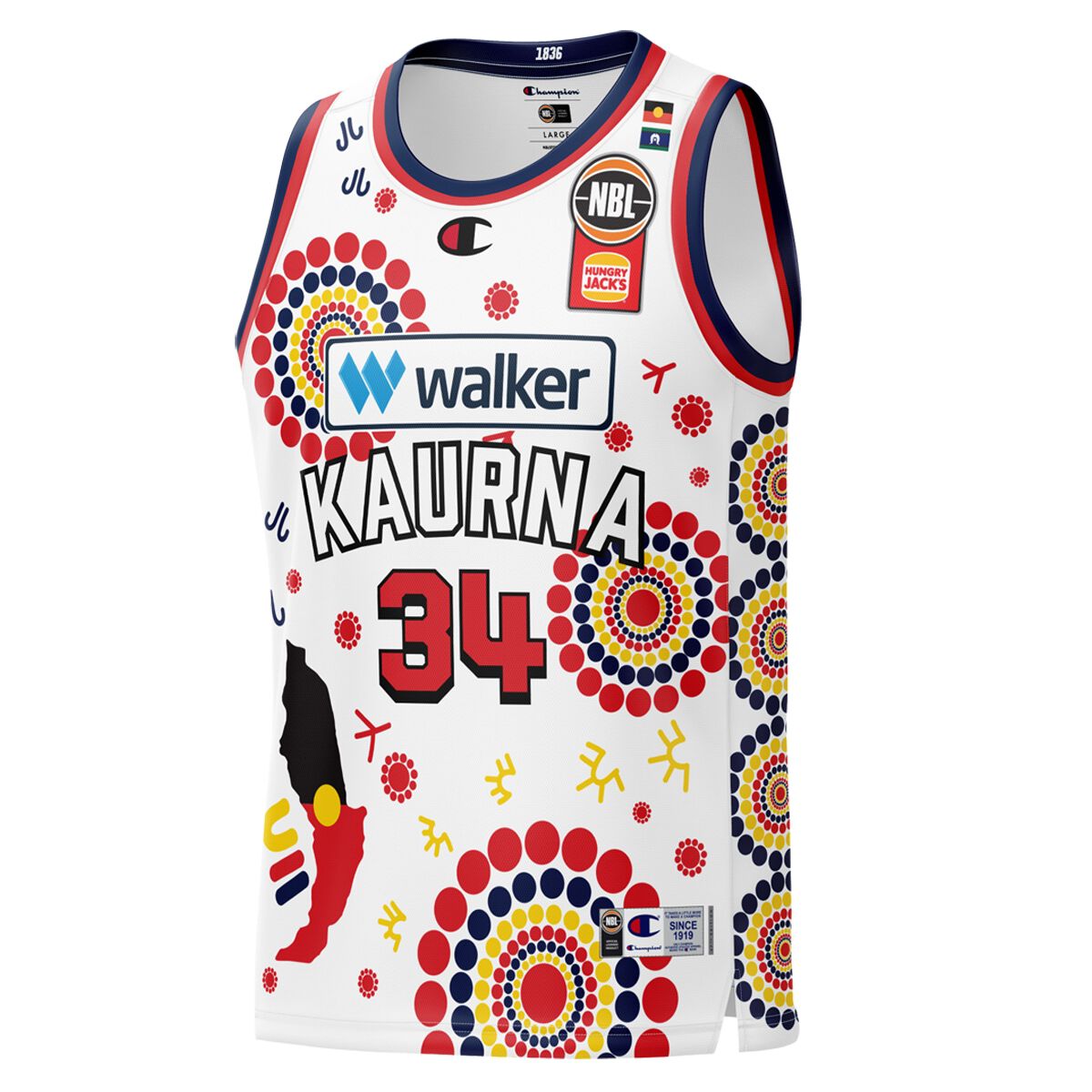 Adelaide 36ers Mens Dejan Vasiljevic 2024/25 Indigenous Basketball Jersey