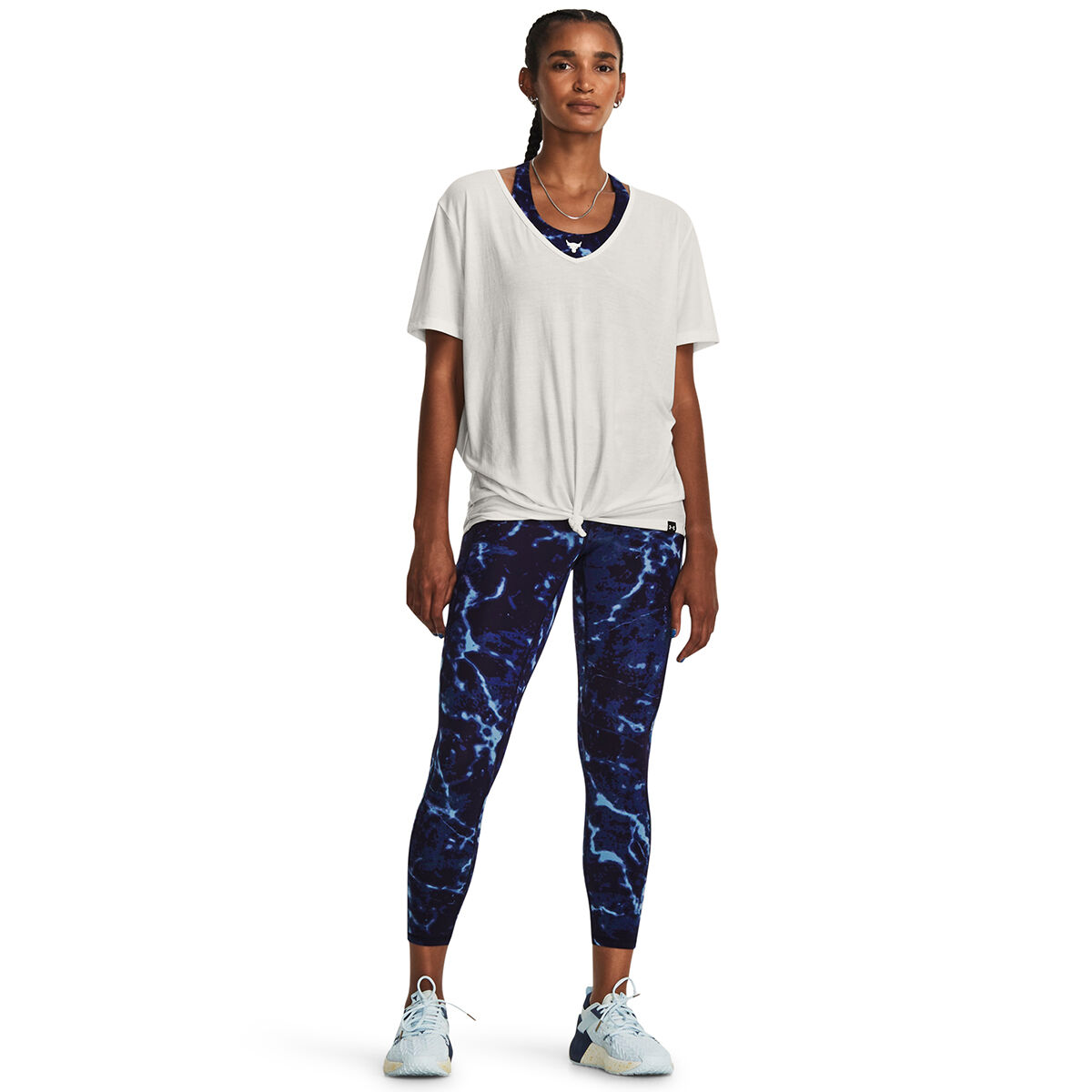 Under Armour Womens Project Rock Completer Deep V Tee