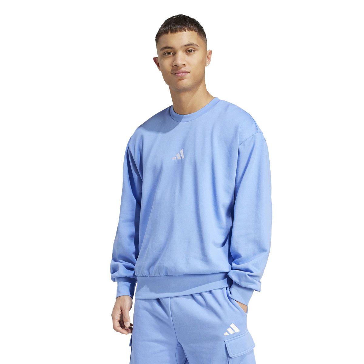 adidas Mens FeelCozy Fleece Crew Sweatshirt