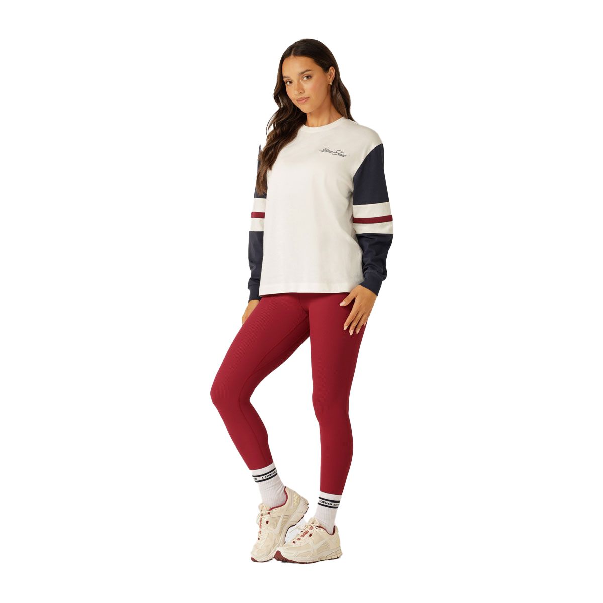 Lorna Jane Womens Varsity Long Sleeve Tee