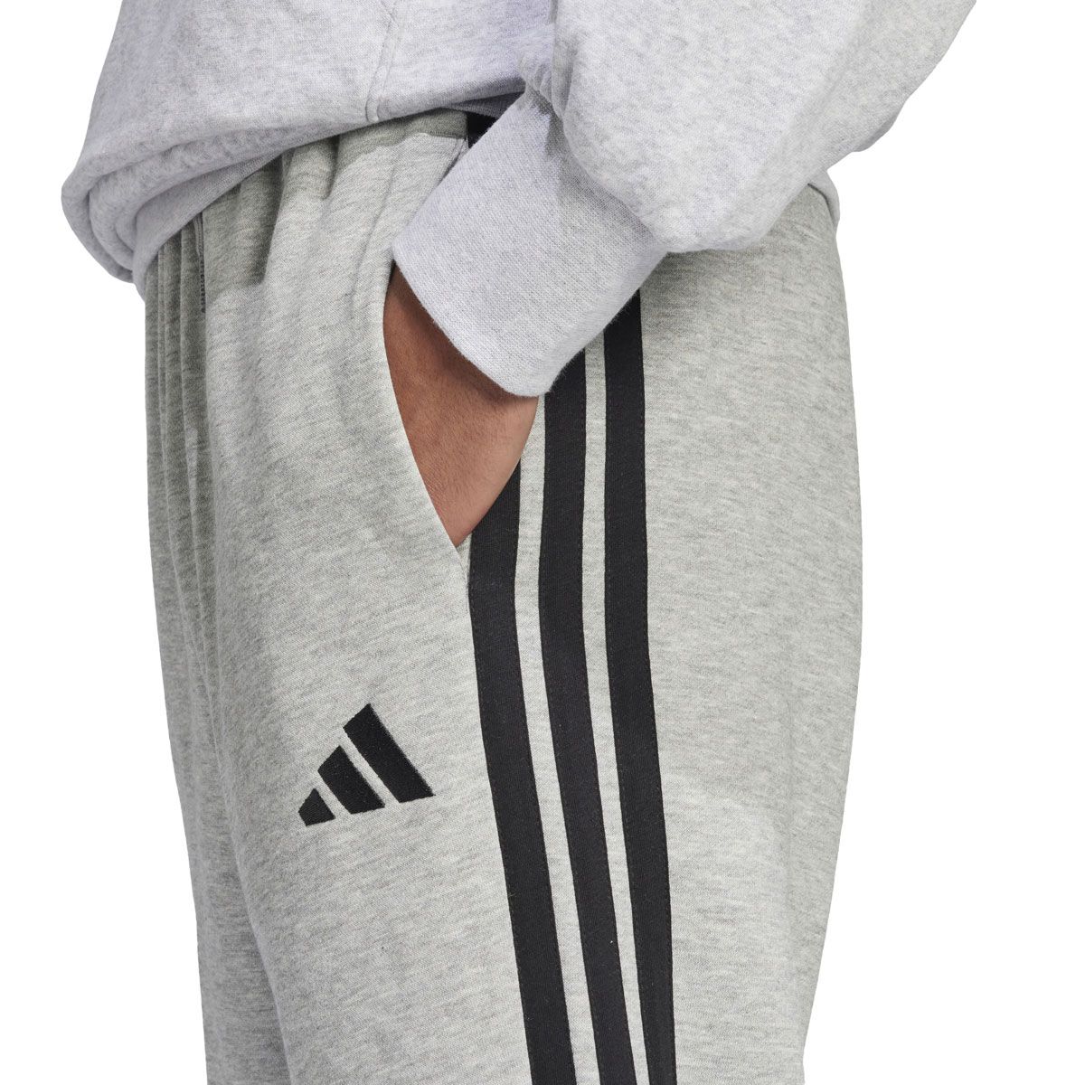 adidas Mens Essentials Fleece 3 -Stripes Open Hem Track Pants