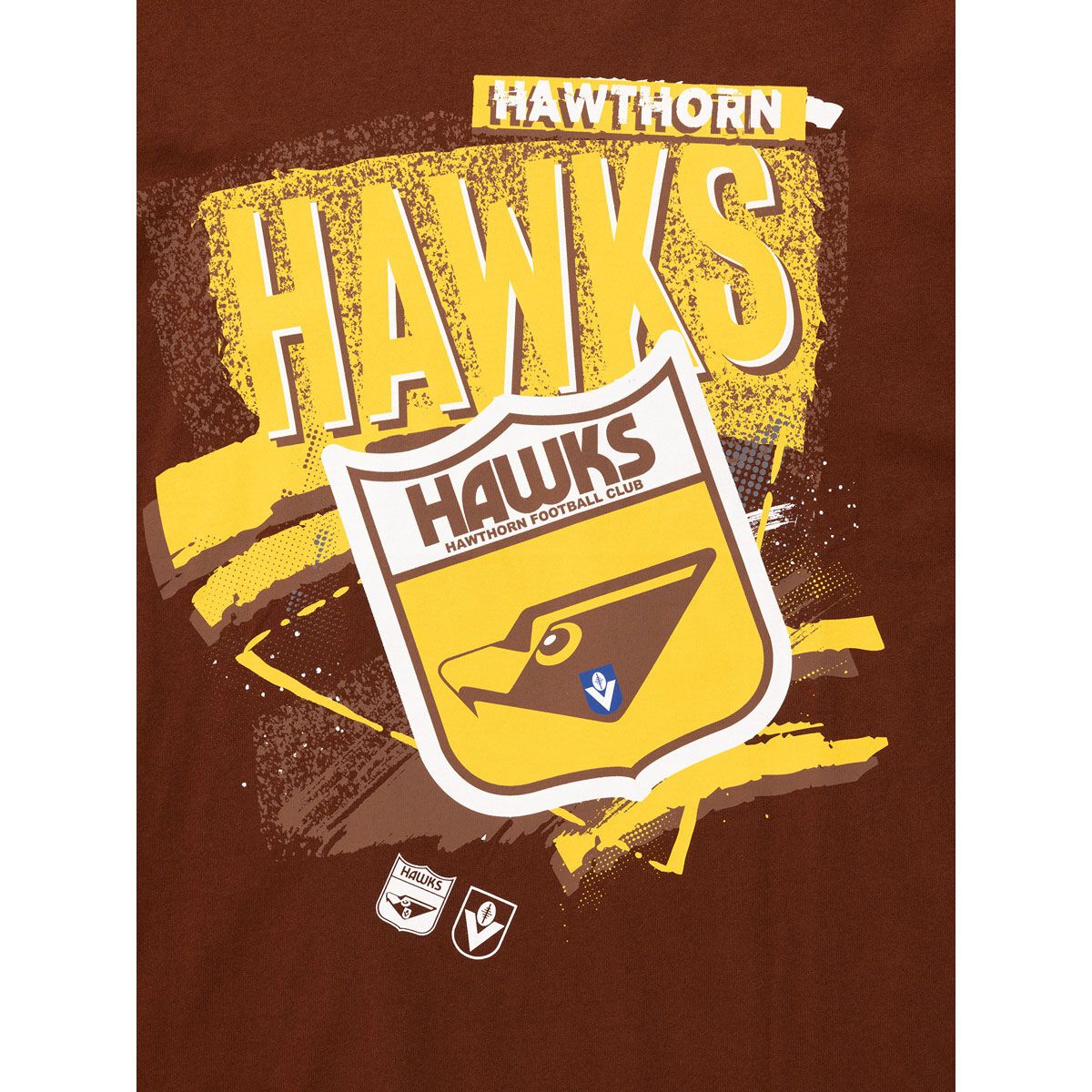 Hawthorn Hawks Mens 2025 Abstract Logo Tee