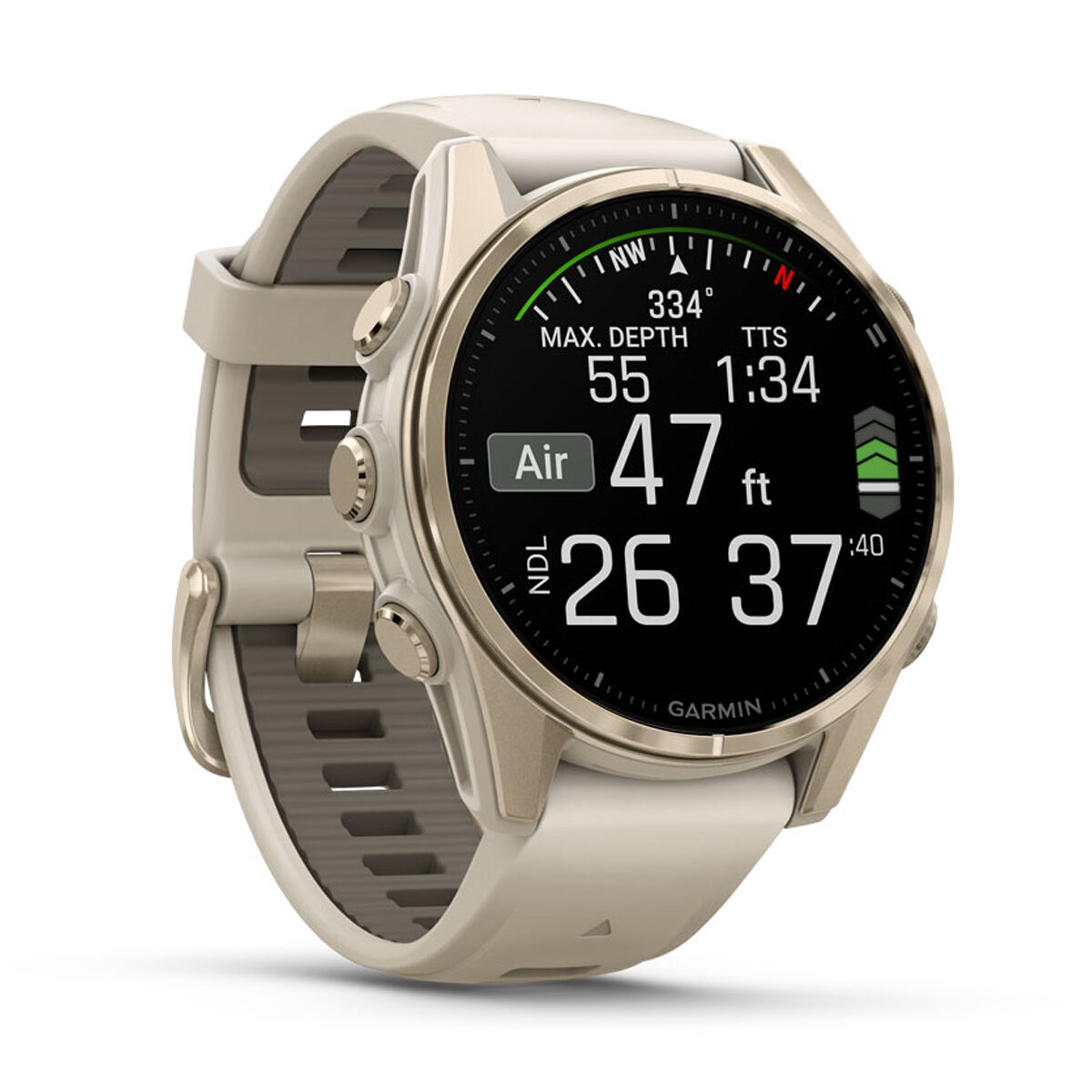Garmin Fenix 8 43mm AMOLED Sapphire Watch - Gray/Sandstone