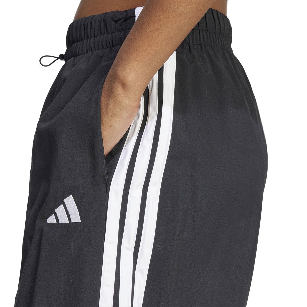 adidas Womens Essentials 3-Stripes Woven Parachute Tracksuit Pants