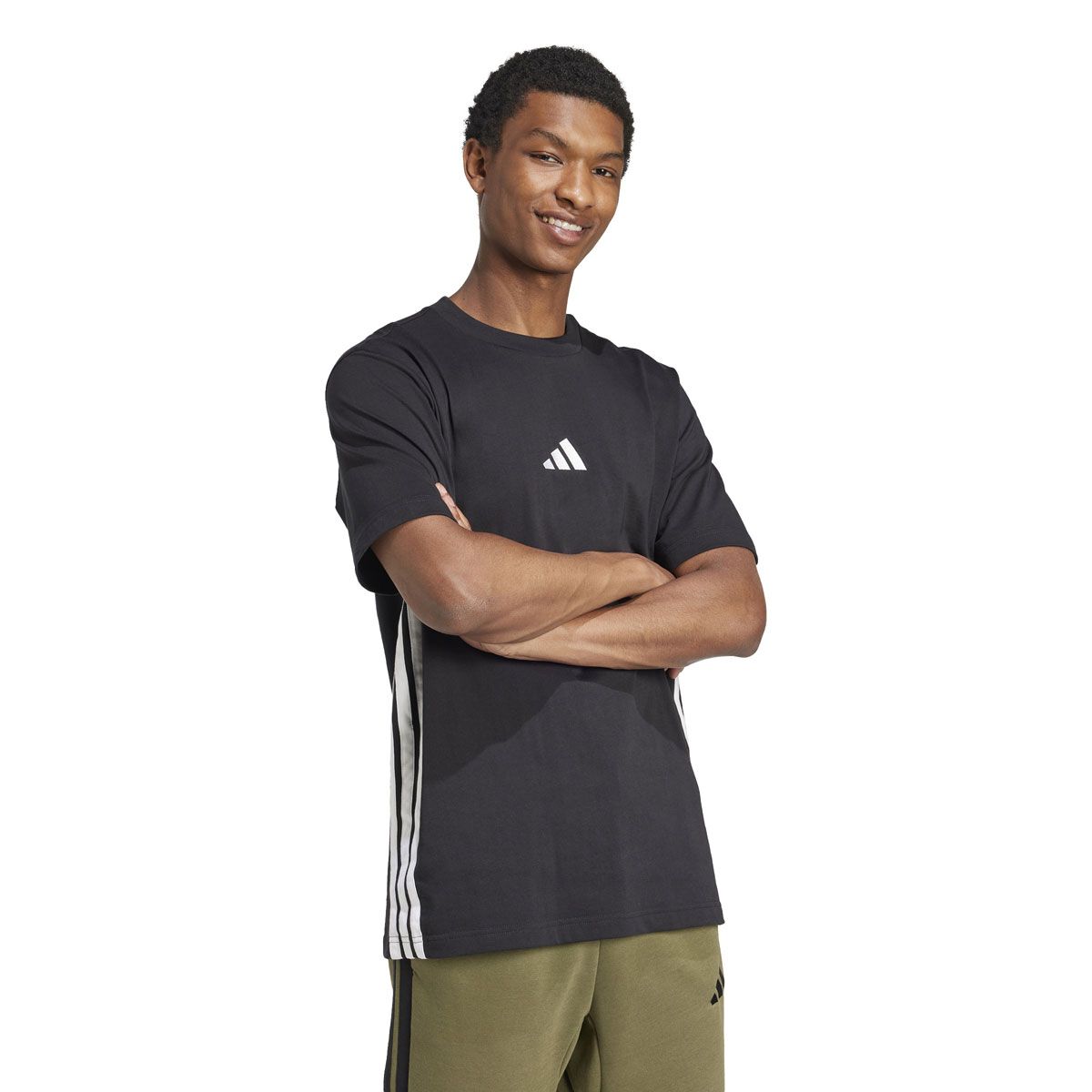 adidas Mens Essentials 3-Stripes Tee