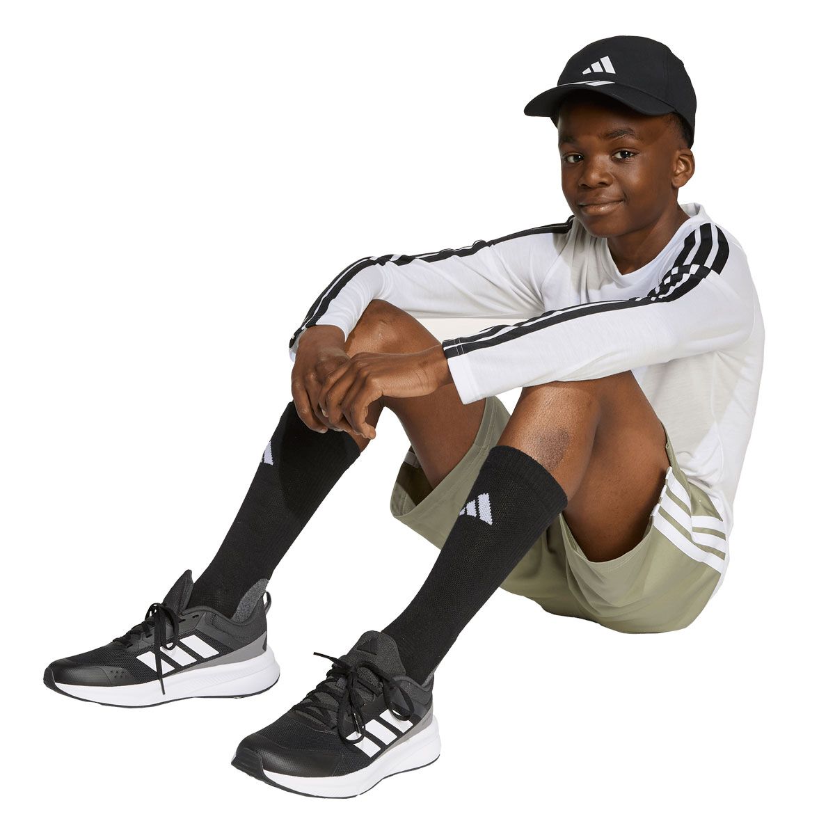 Adidas Junior Training Essentials 3 Stripes Long Sleeve Tee