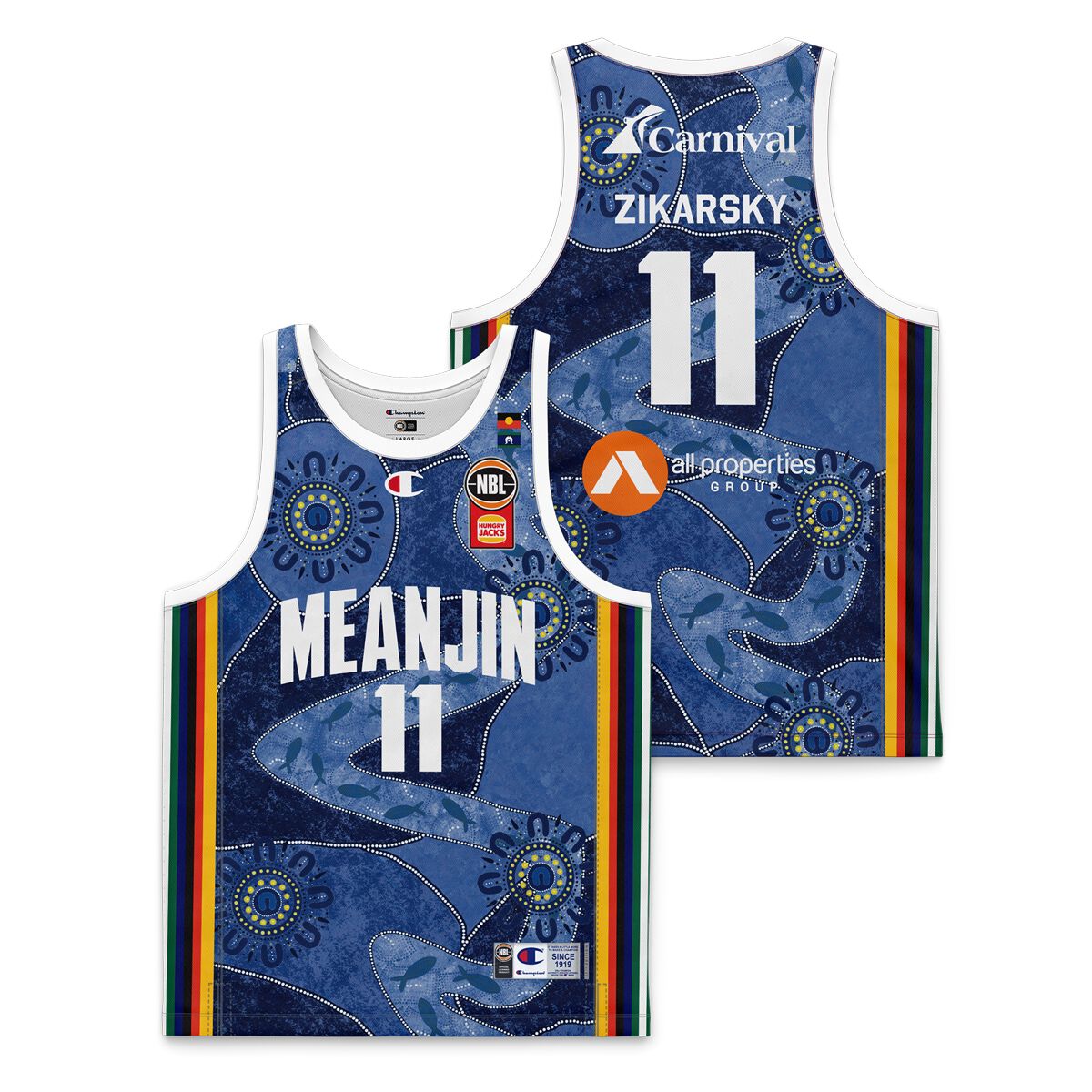 Brisbane Bullets Kids Rocco Zikarsky 2024/25 Indigenous Basketball Jersey