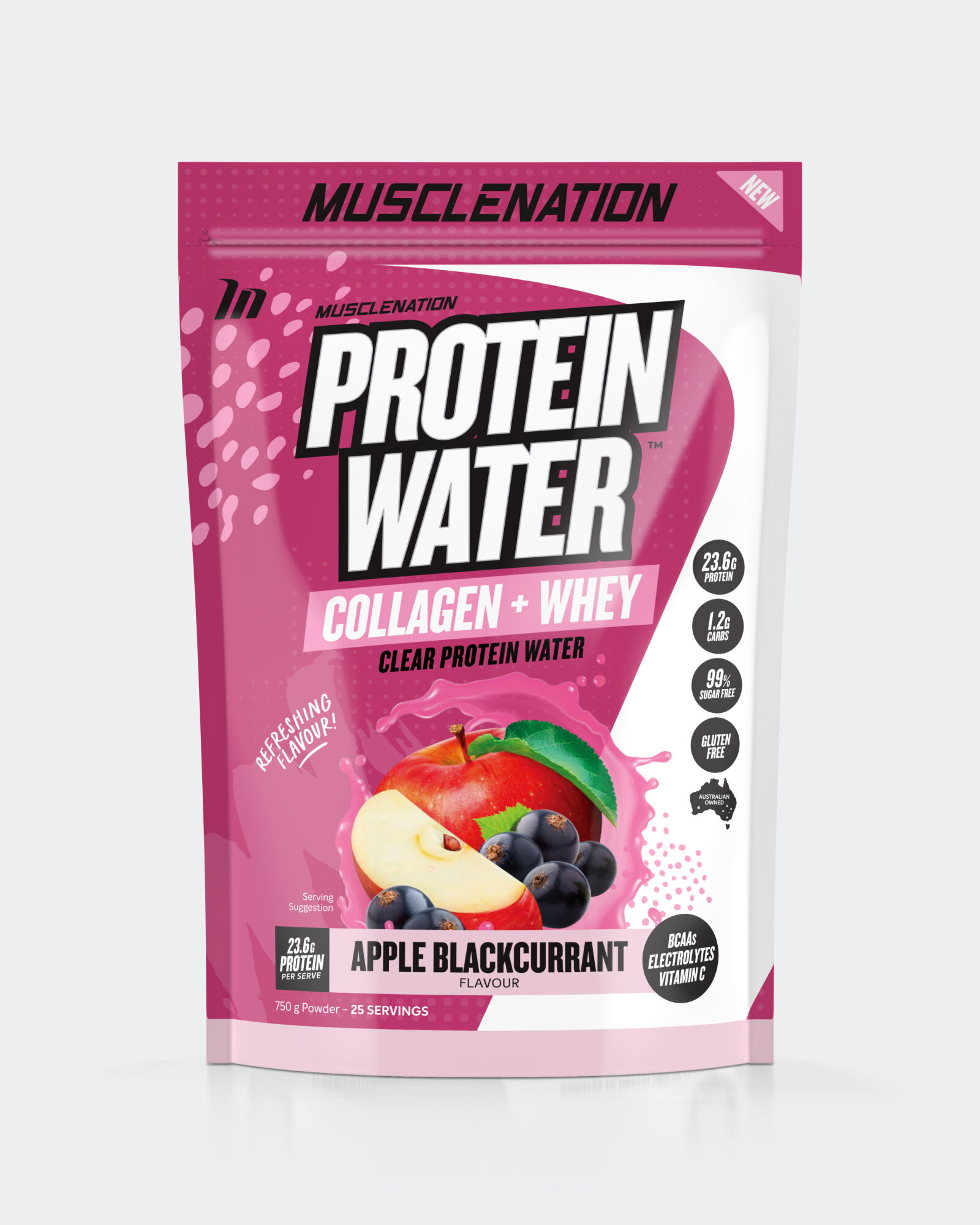 Muscle Nation Protein Water Apple Blackcurrant
