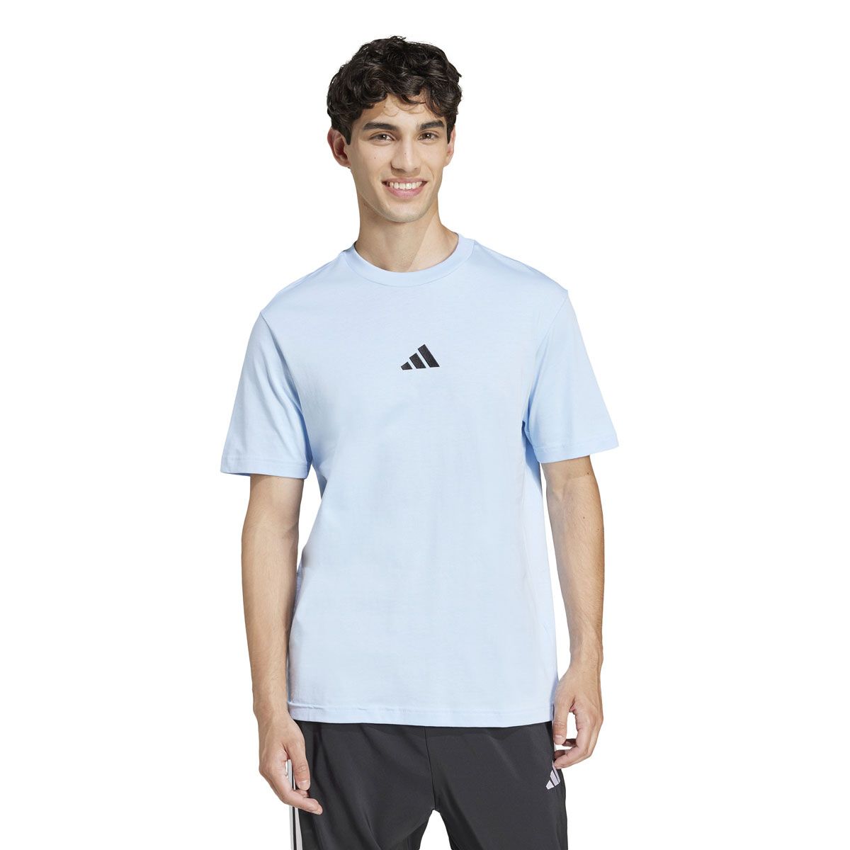 adidas Mens Small Logo Single Jersey Tee