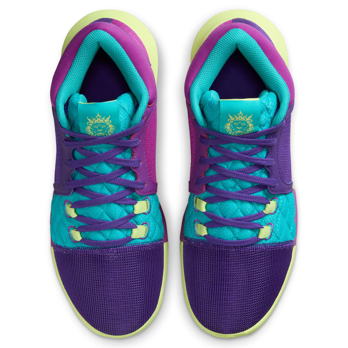 Nike LeBron Witness 8 Basketball Shoes Purple/Green US Mens 11.5 / Womens 13