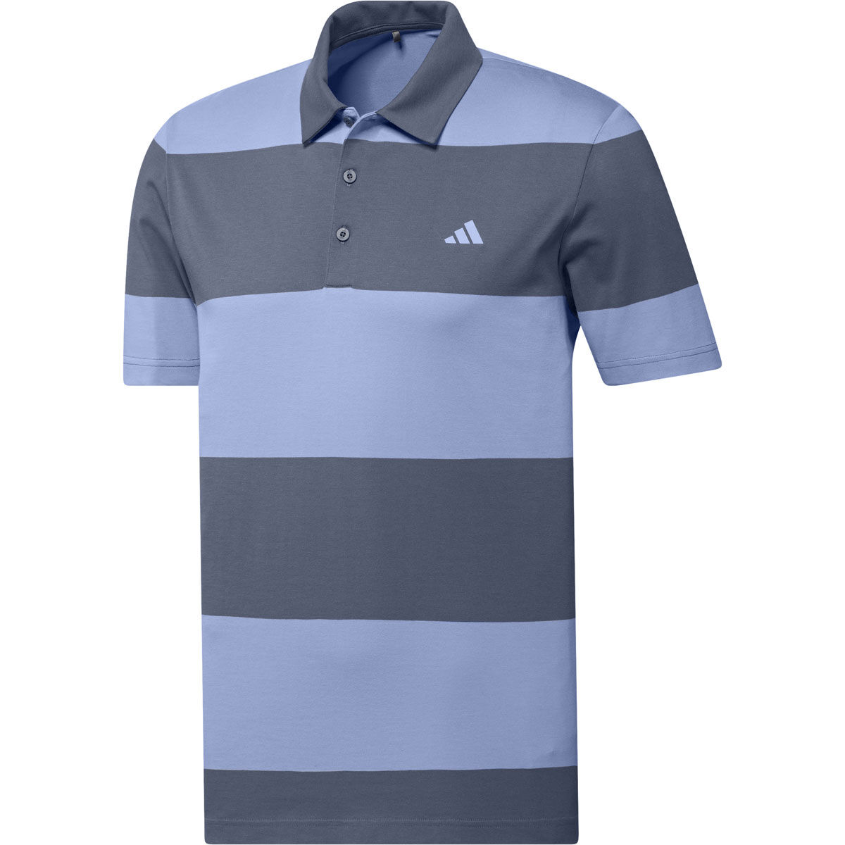 adidas Mens Colourblock Rugby Stripe Golf Polo