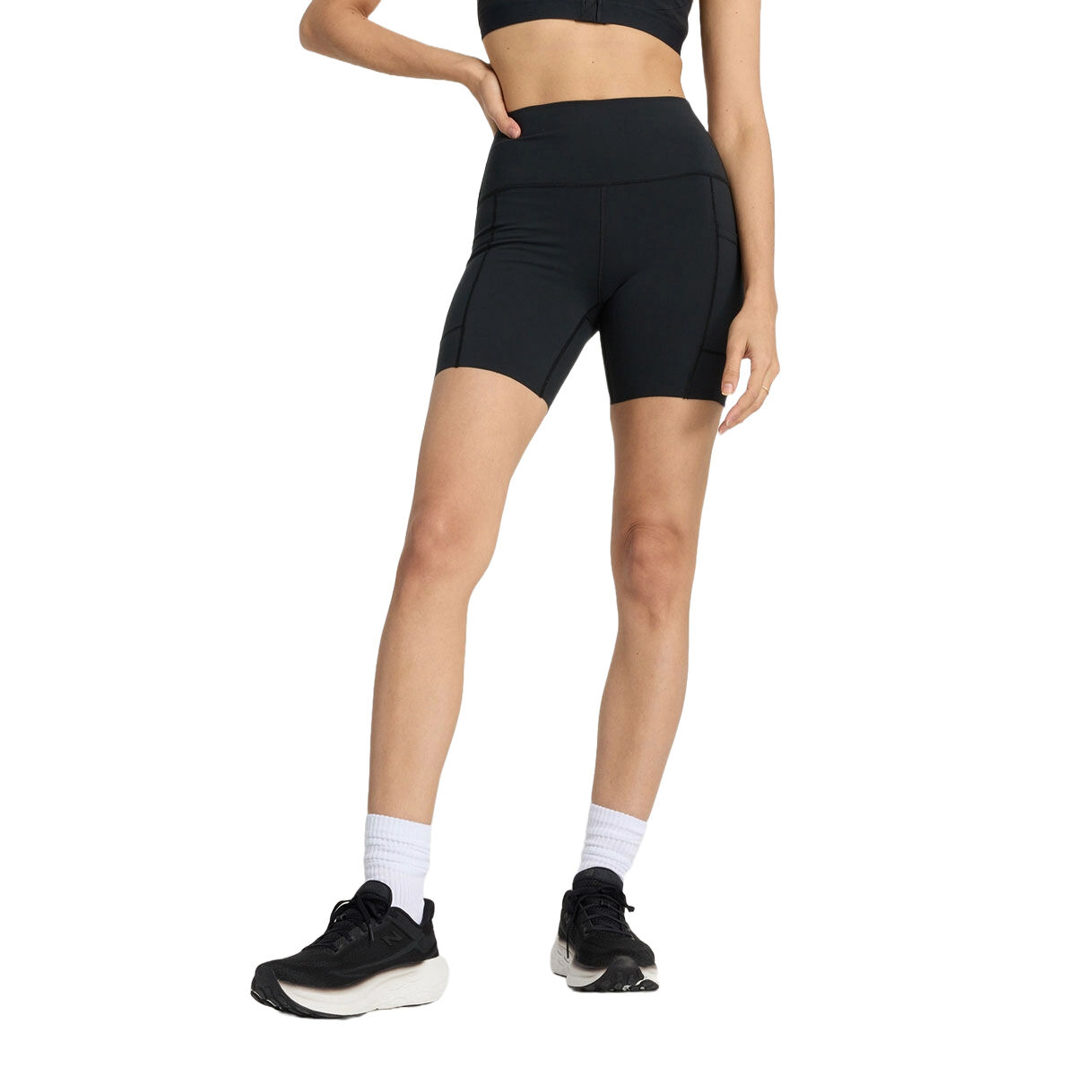 New Balance Womens NB Sleek Pocket High Rise Short Tights