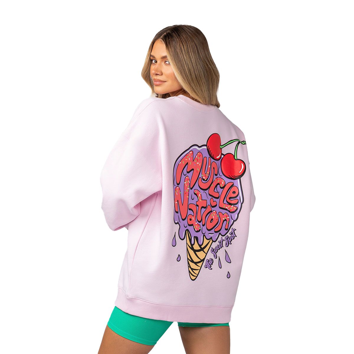 Muscle Nation Womens Tasty Oversized Pullover