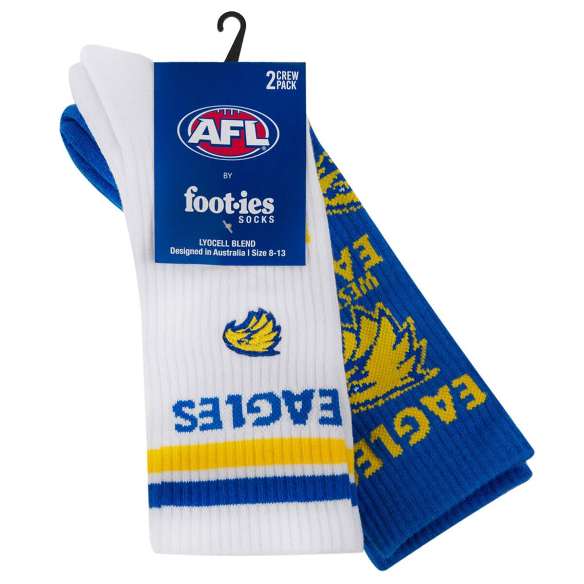 Footies West Coast Eagles 2025 Sneaker Socks 2 Pack