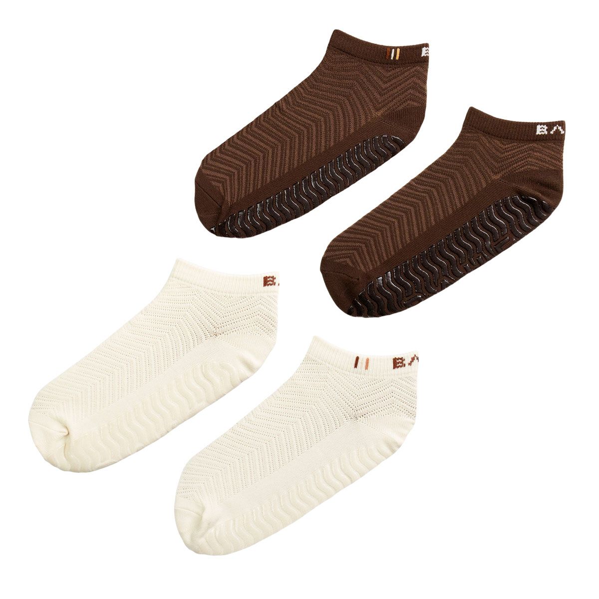 Bahe Grippy Chevron Ankle Socks 2 Pack