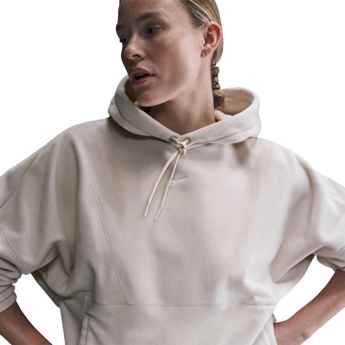 Nike Womens One Therma-FIT Fleece Oversized Pullover Hoodie