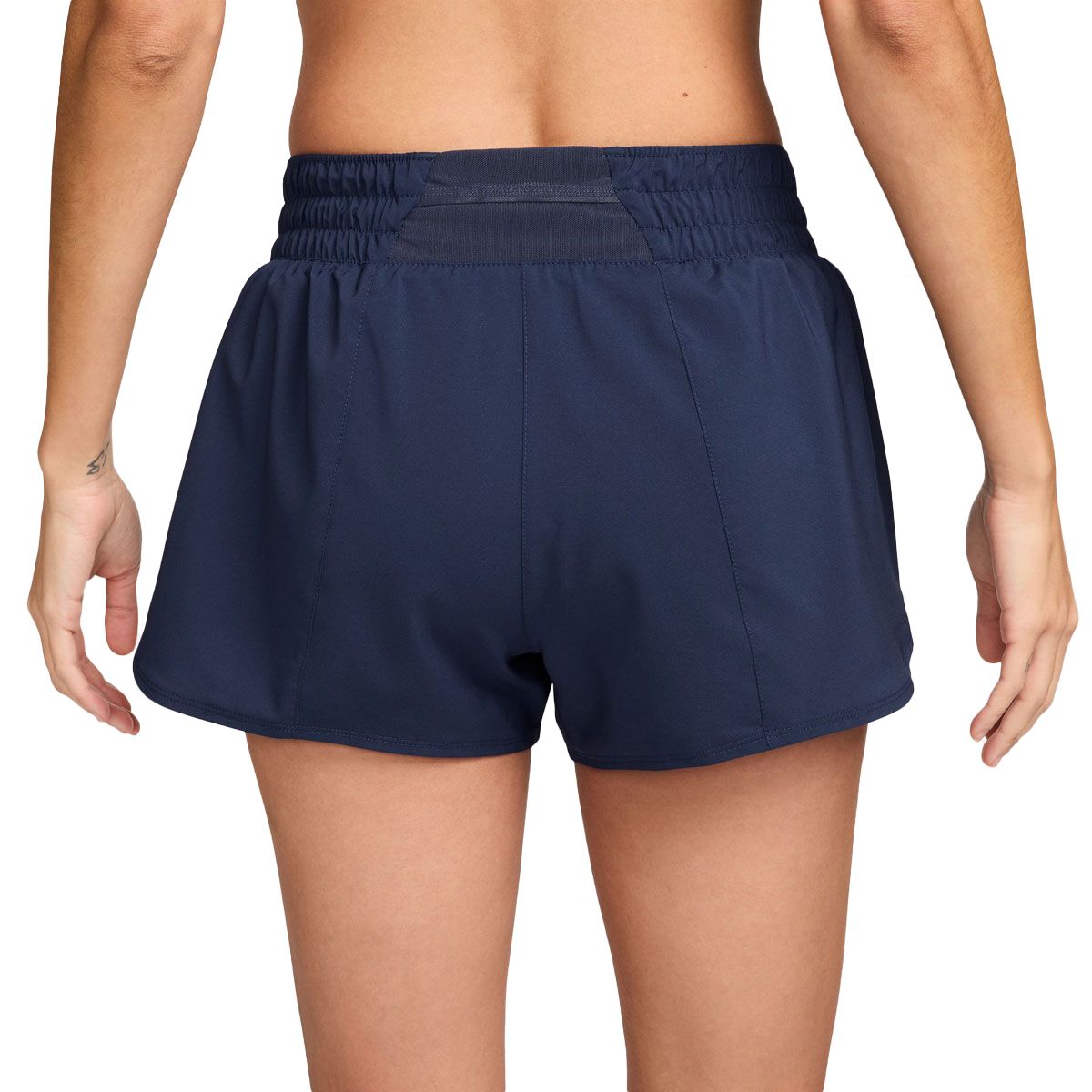 Nike Womens One Dri-FIT Mid Rise Brief-Lined 3 Inch Shorts