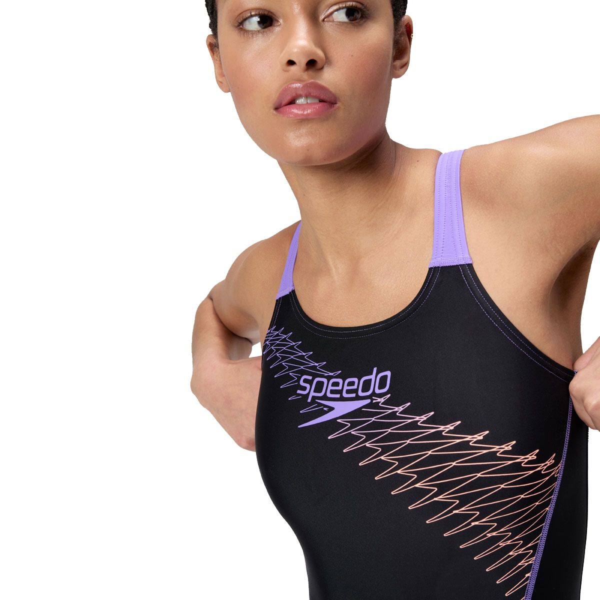Speedo Womens Medley Logo One Piece Swimsuit