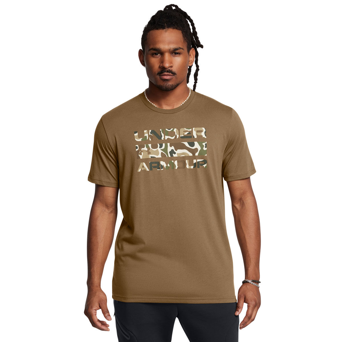 Under Armour Mens UA Stacked Logo Fill Tee