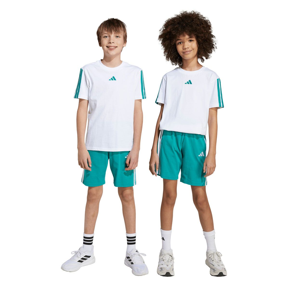 adidas Junior 3-Stripes Knit Shorts