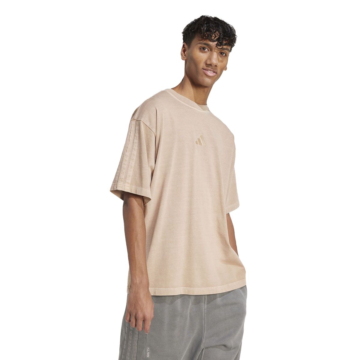 adidas Mens All SZN Fleece Pigment Dye Tee