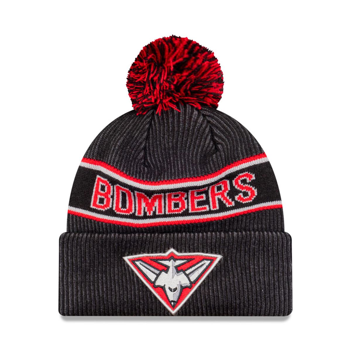 New Era Essendon Bombers Knitted Pom Beanie