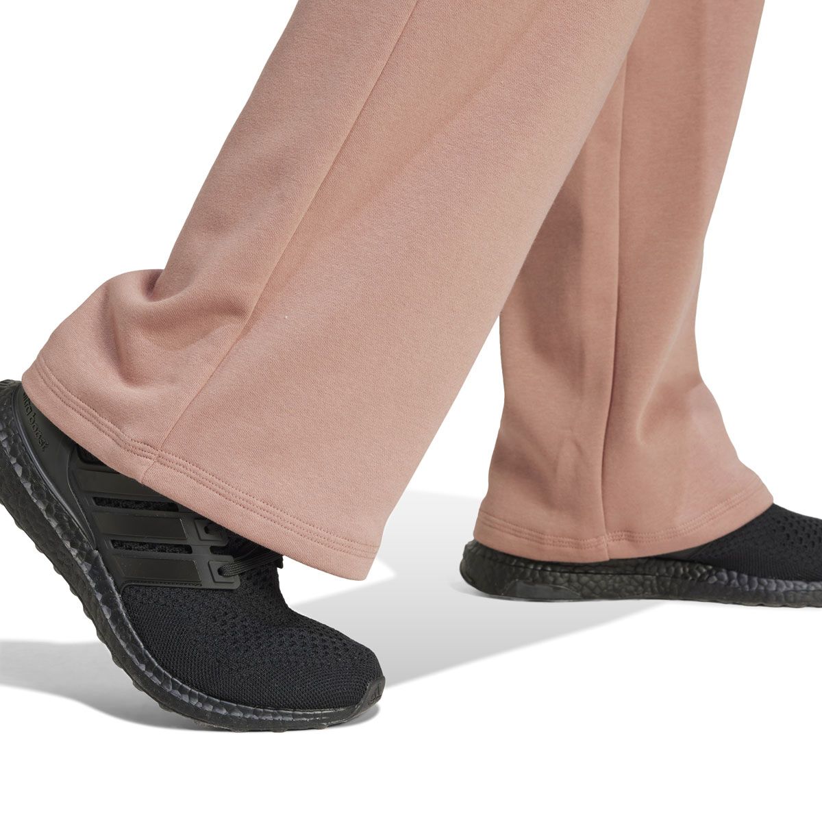 adidas Womens Feel Cozy Fleece Small Logo Open Hem Track Pants