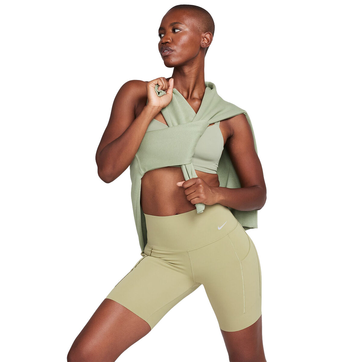 Nike Womens Universa Dri-FIT High Rise 8 Inch Pocket Tights