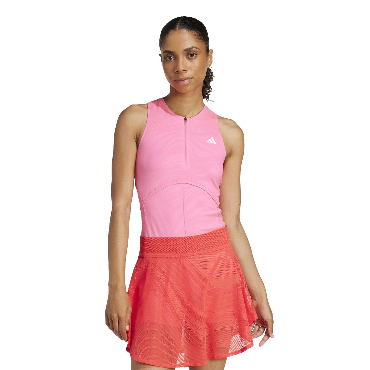 adidas Womens Tennis Pro CLIMACOOL Bodysuit and Skirt Pink M