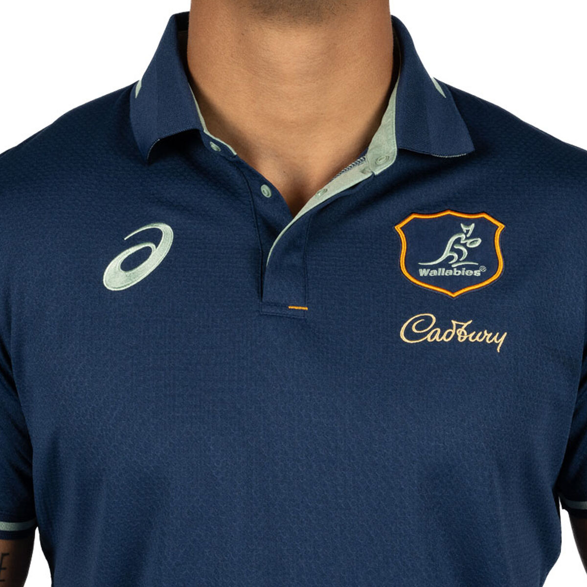 Wallabies 2024 Mens Media Polo Blue M