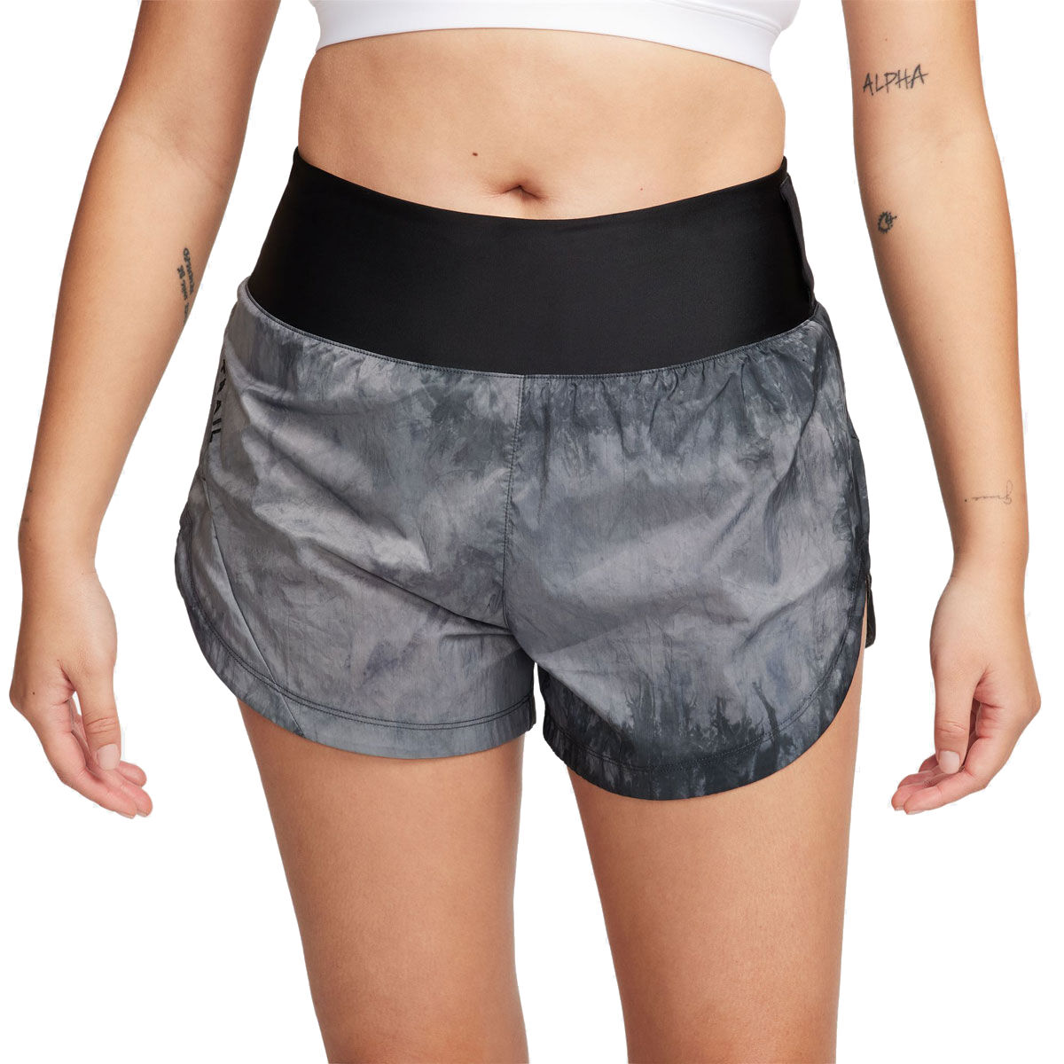 Nike Womens Trail Repel Mid Rise 3 Inch Brief-Lined Running Shorts