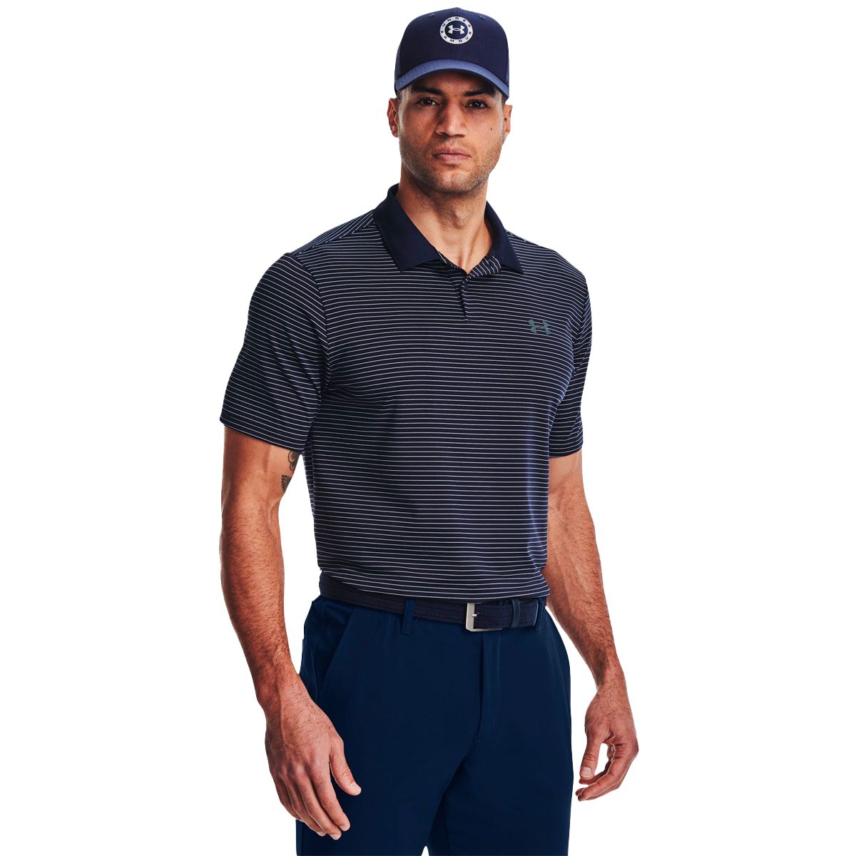 Under Armour Mens Performance 3.0 Stripe Golf Polo