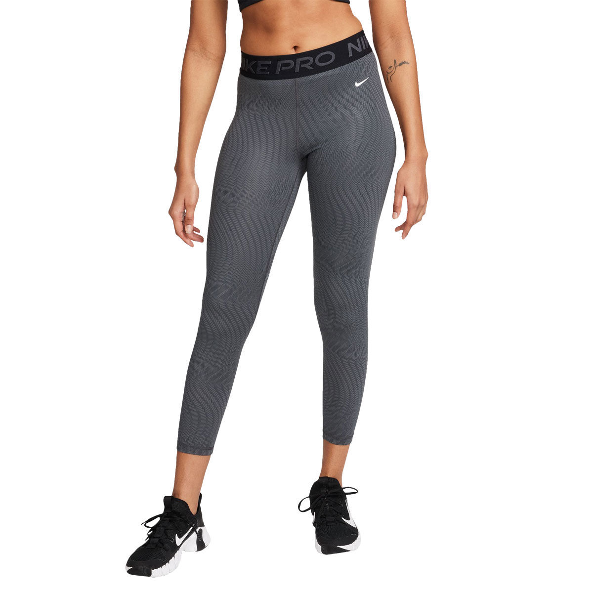 Nike Pro Womens Dri-FIT Mid Rise Printed 7/8 Length Tights