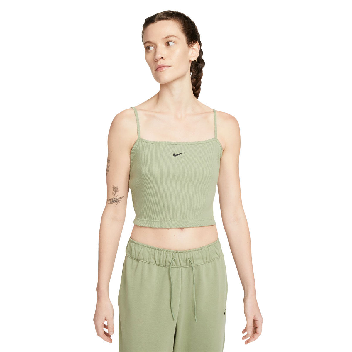 Nike Womens Sportswear Essentials Ribbed Crop Top