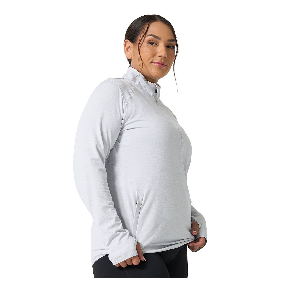 Ell/Voo Womens Alva 1/4 Zip Long Sleeve Top