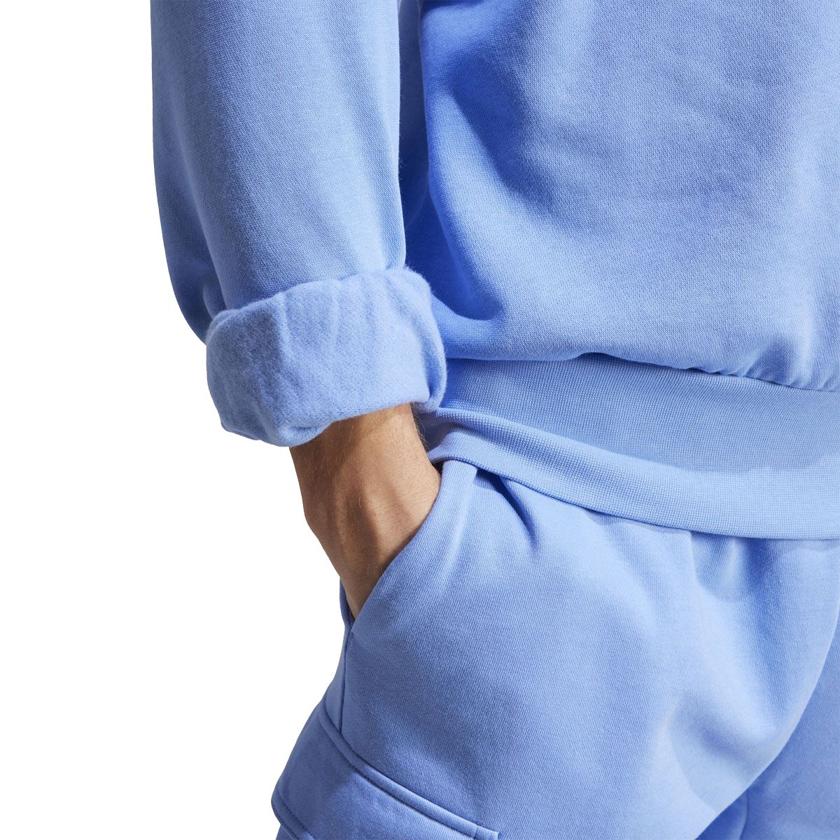 adidas Mens FeelCozy Fleece Crew Sweatshirt