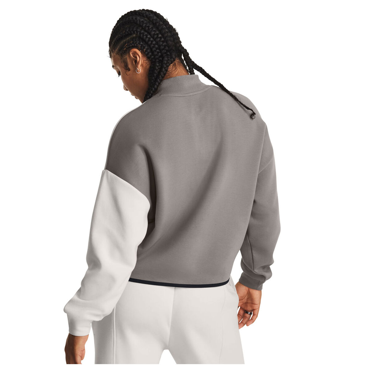 Under Armour Womens Unstoppable Fleece Crop Crew Sweatshirt