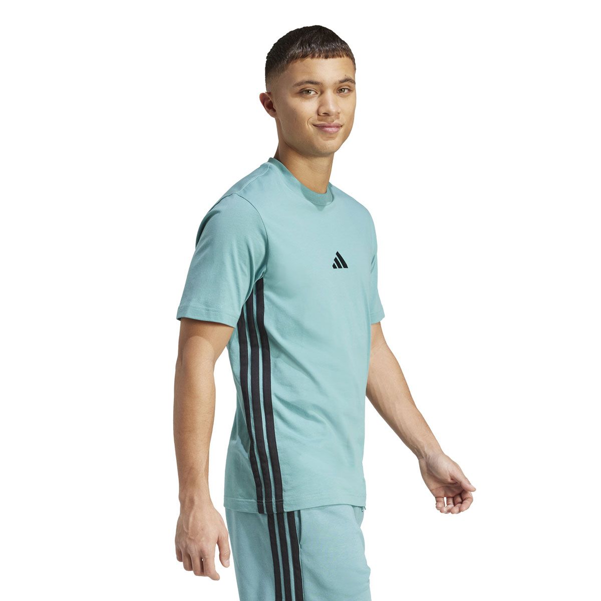 adidas Mens Essentials Small Logo Single Jersey Tee