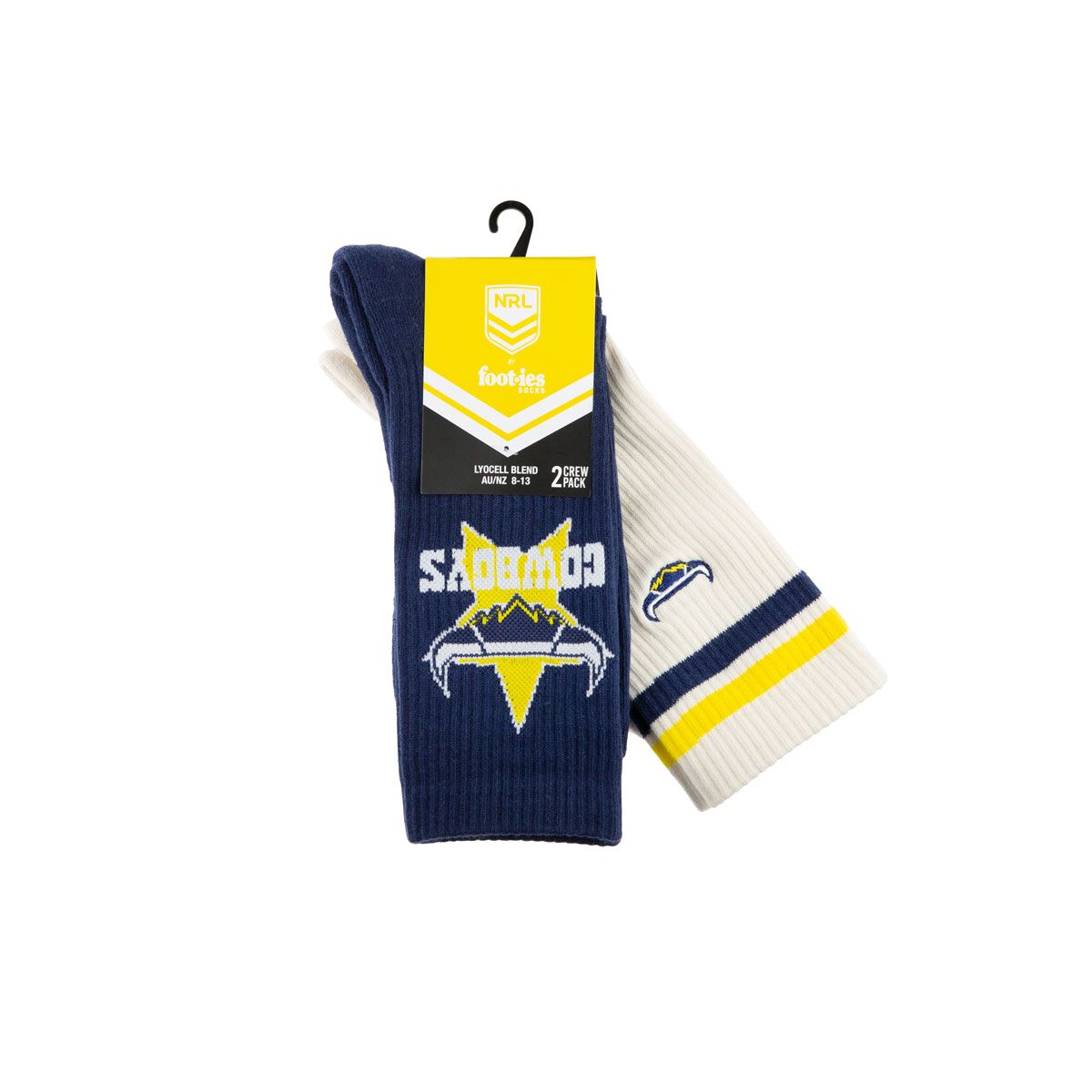 North Queensland Cowboys Sneaker Socks 2 Pack