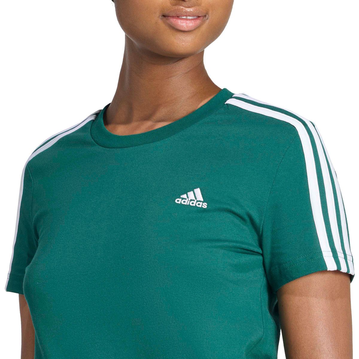 adidas Womens Essentials 3-Stripes Slim Tee
