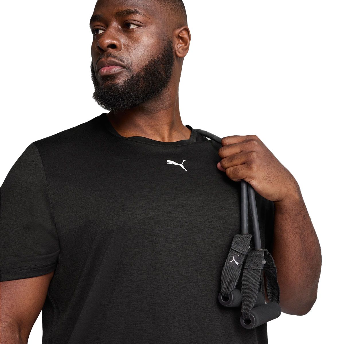 PUMA Mens Train All Day Essentials Heather Training Tee