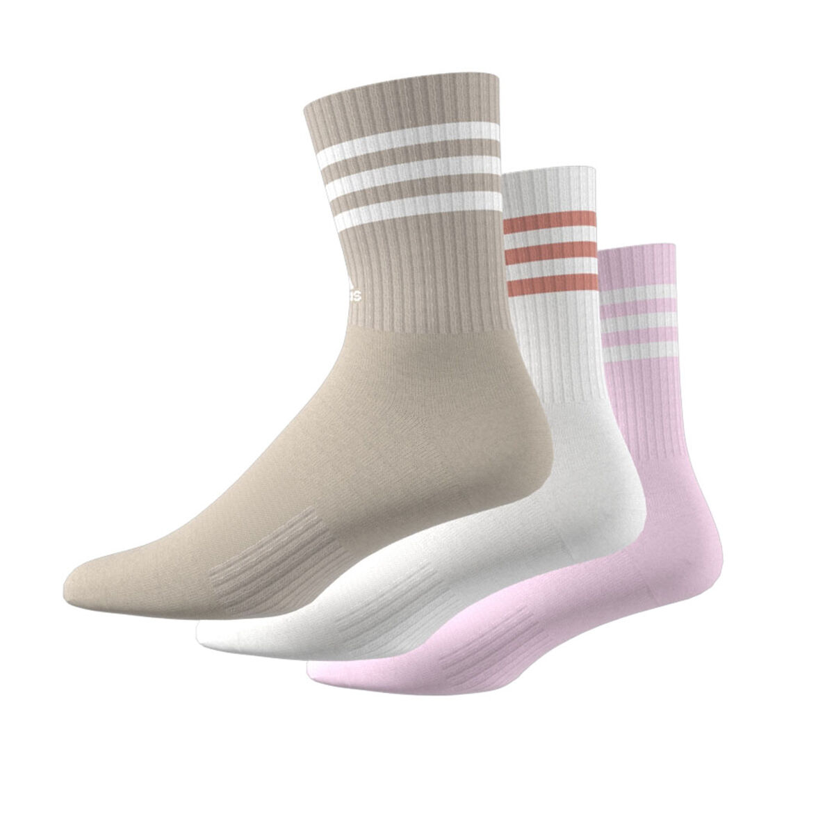 adidas 3-Stripes Cushioned Mid-Cut Socks