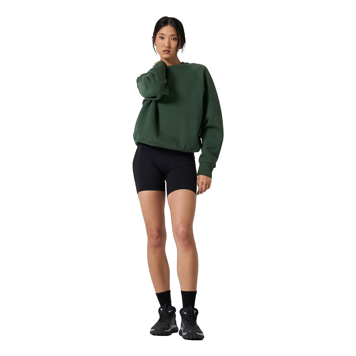 Ell/Voo Womens Mae Fleece Crew Neck Sweatshirt