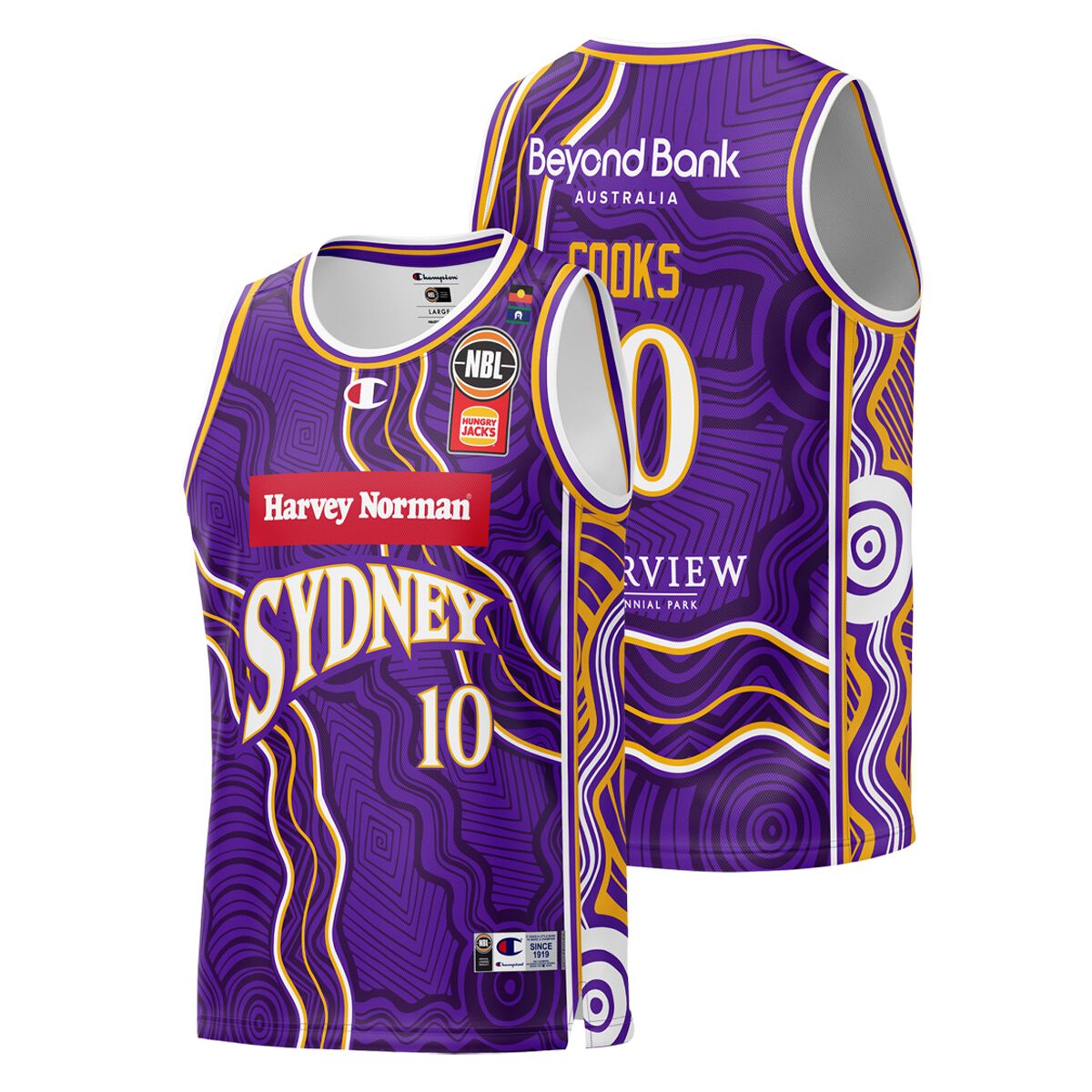 Sydney Kings Mens Xavier Cooks 2024/25 Indigenous Basketball Jersey