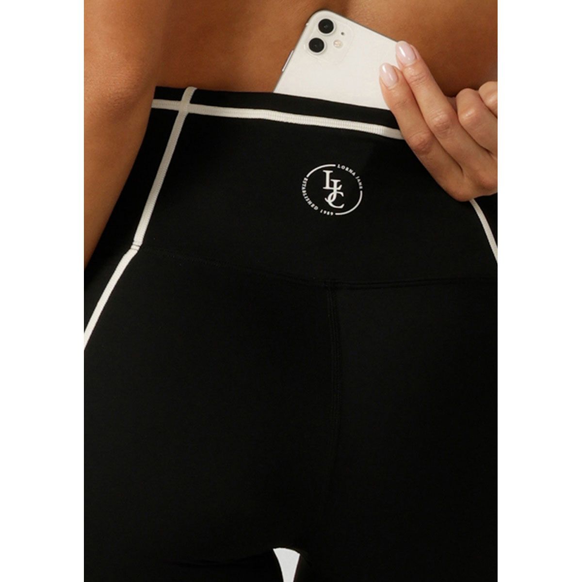 Lorna Jane Womens Iconic Taped Ankle Biter Tights