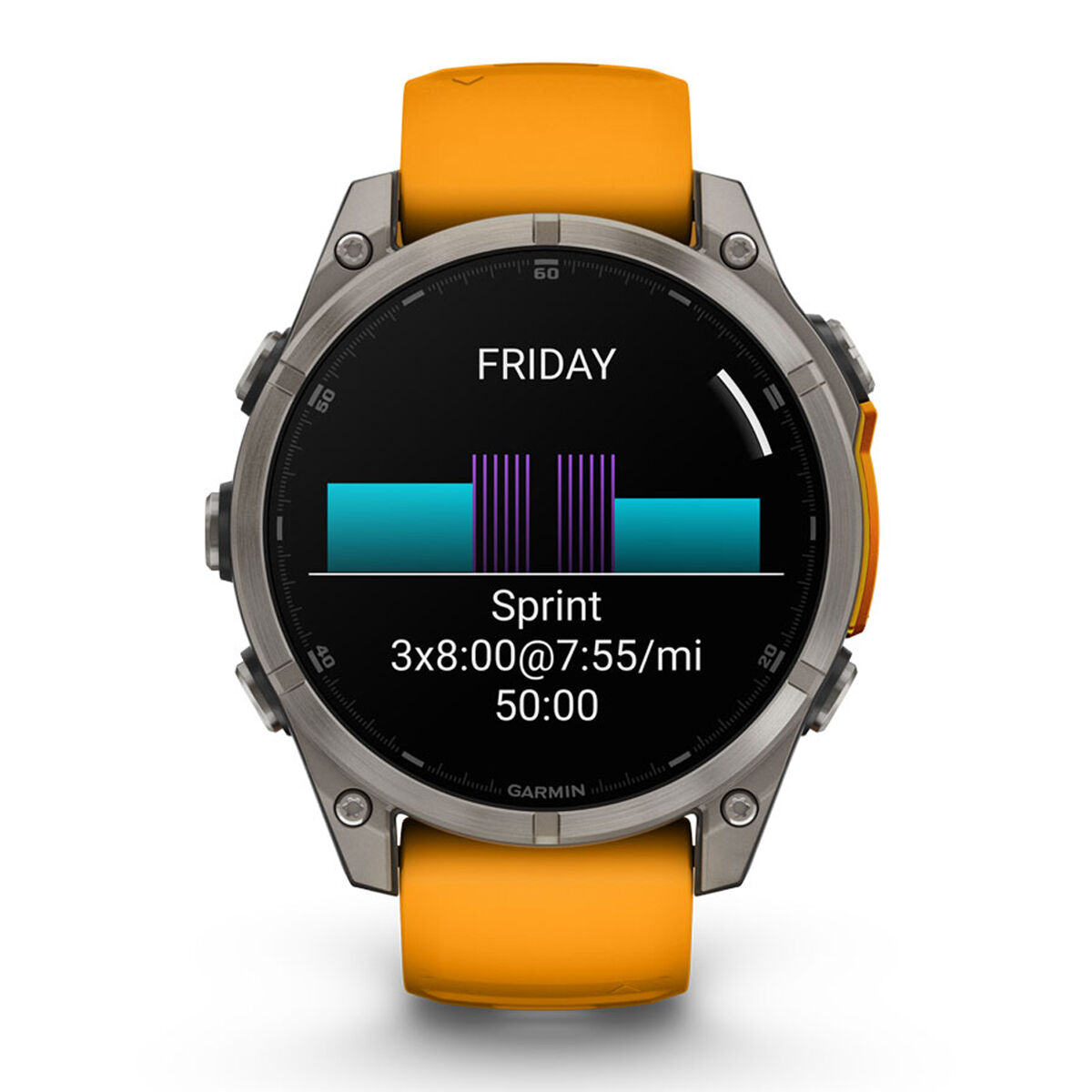 Garmin Fenix 8 51mm AMOLED Sapphire Watch - Orange