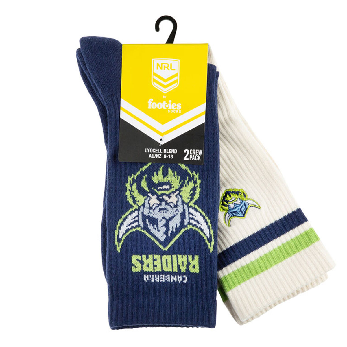 Canberra Raiders Sneaker Socks 2 Pack Multi M/L