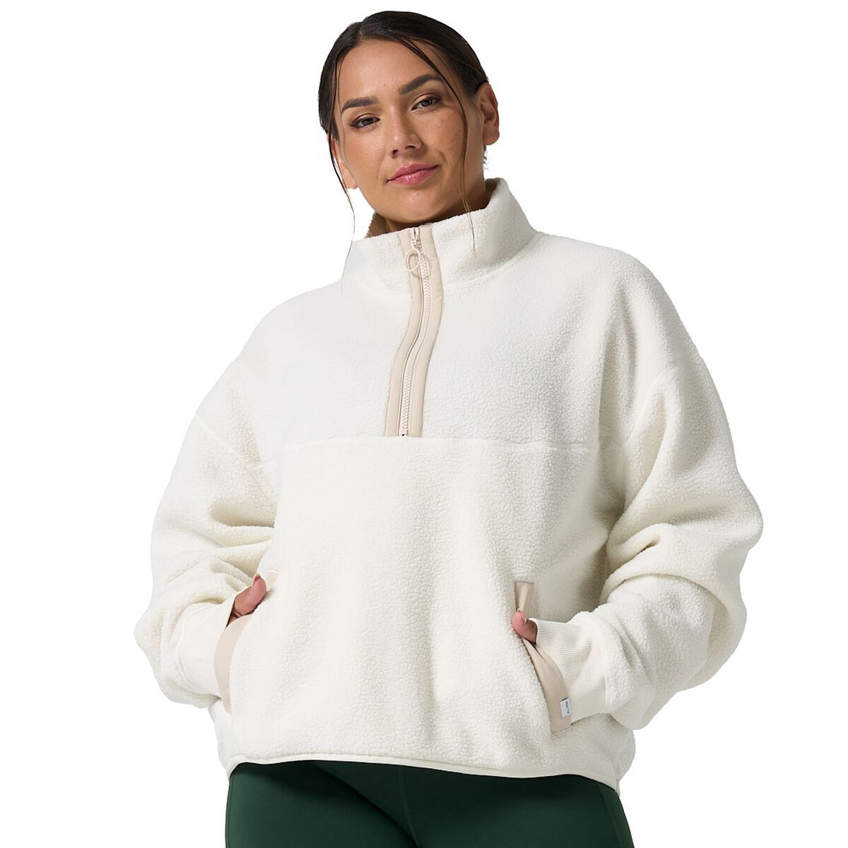 Ell/Voo Womens Bria Sherpa 1/2 Zip Pullover