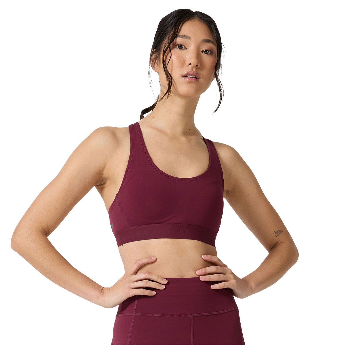 Ell/Voo Womens Essentials Training Crop Sports Bra